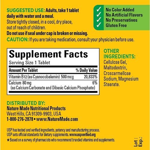 Nature Made vitamin b12 tablet